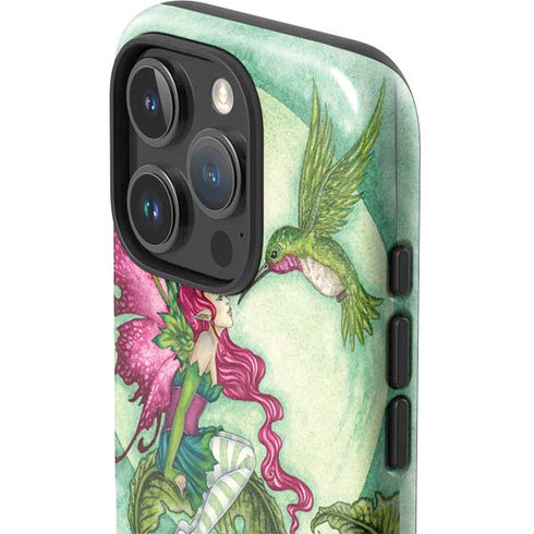 Flirting Fairy and Hummingbird by Amy Brown iPhone 16 Pro Impact Case